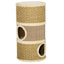28-Inch Cat Condo with Sisal Scratcher, Khaki & Brown - W2225P229193 - main product image