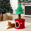 Christmas Cat Tree with Sisal Post and Hideaway — Christmas cat tree room setting