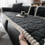 Dark gray Fleece couch cover variant