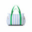 Striped pet car bed carry-handle option
