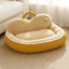 Corduroy Bolster Pet Bed with Removable Plush Cushion shown in the product photo