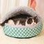 Semi-Enclosed Plush Pet Bed