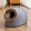 Enclosed Plush Pet Bed for Cats and Small Dogs