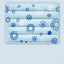 Blue snowflake self-cooling pet mat