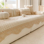 Cookie Pattern Plush Couch Cover, Soft Skin-Friendly Non-Slip Sofa Protector, Washable Furniture Cover for Pets, Kids and Living Room gsft-9032