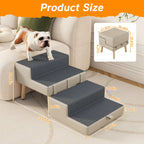 Light gray four-step dog stairs dimensions