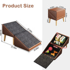 Brown storage pet ramp and ottoman dimensions