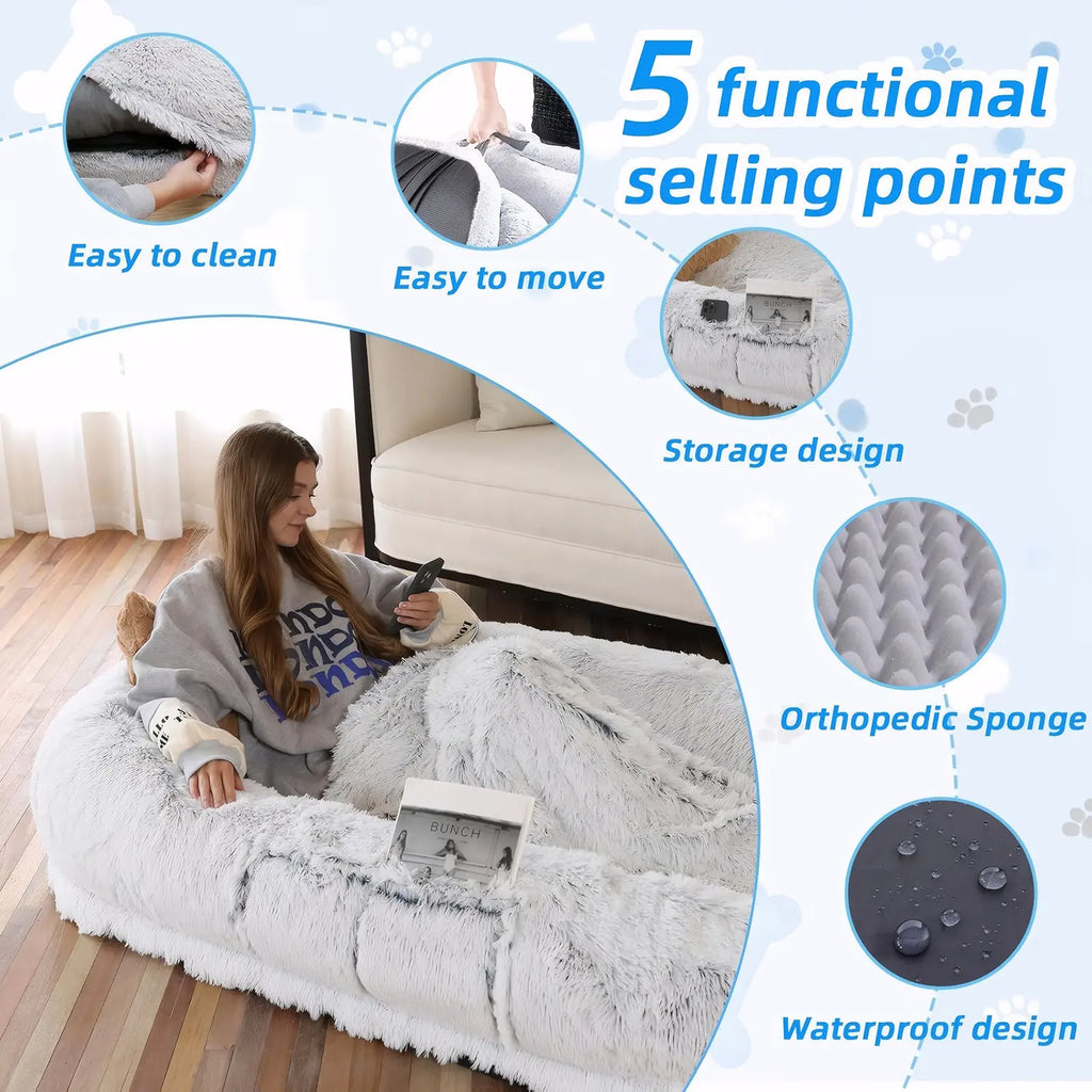 Five features of the oversized human dog bed
