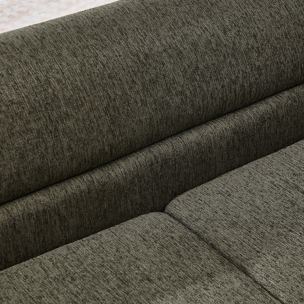 Close-up of dark gray dog sofa fabric texture