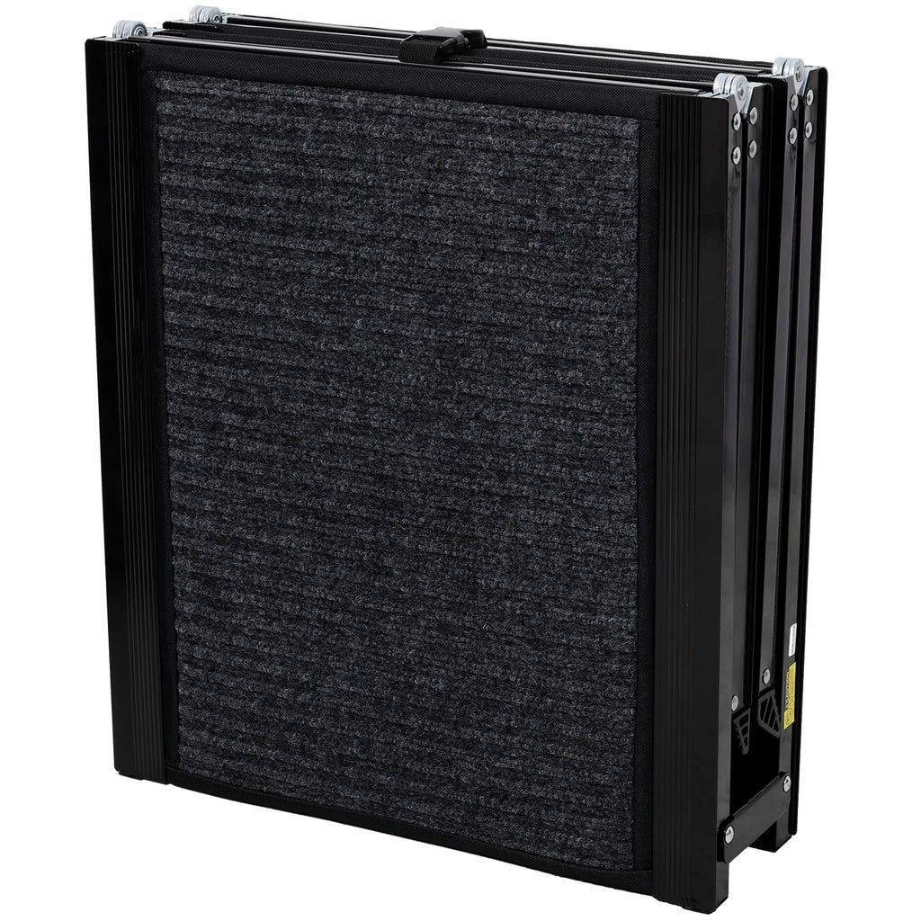 Black dog ramp folded into a compact carrying size