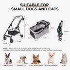 Gray foldable pet stroller dimensions for small pets