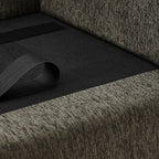 Non-slip base under oversized dark gray dog sofa