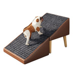 Brown pet ramp with dark traction surface