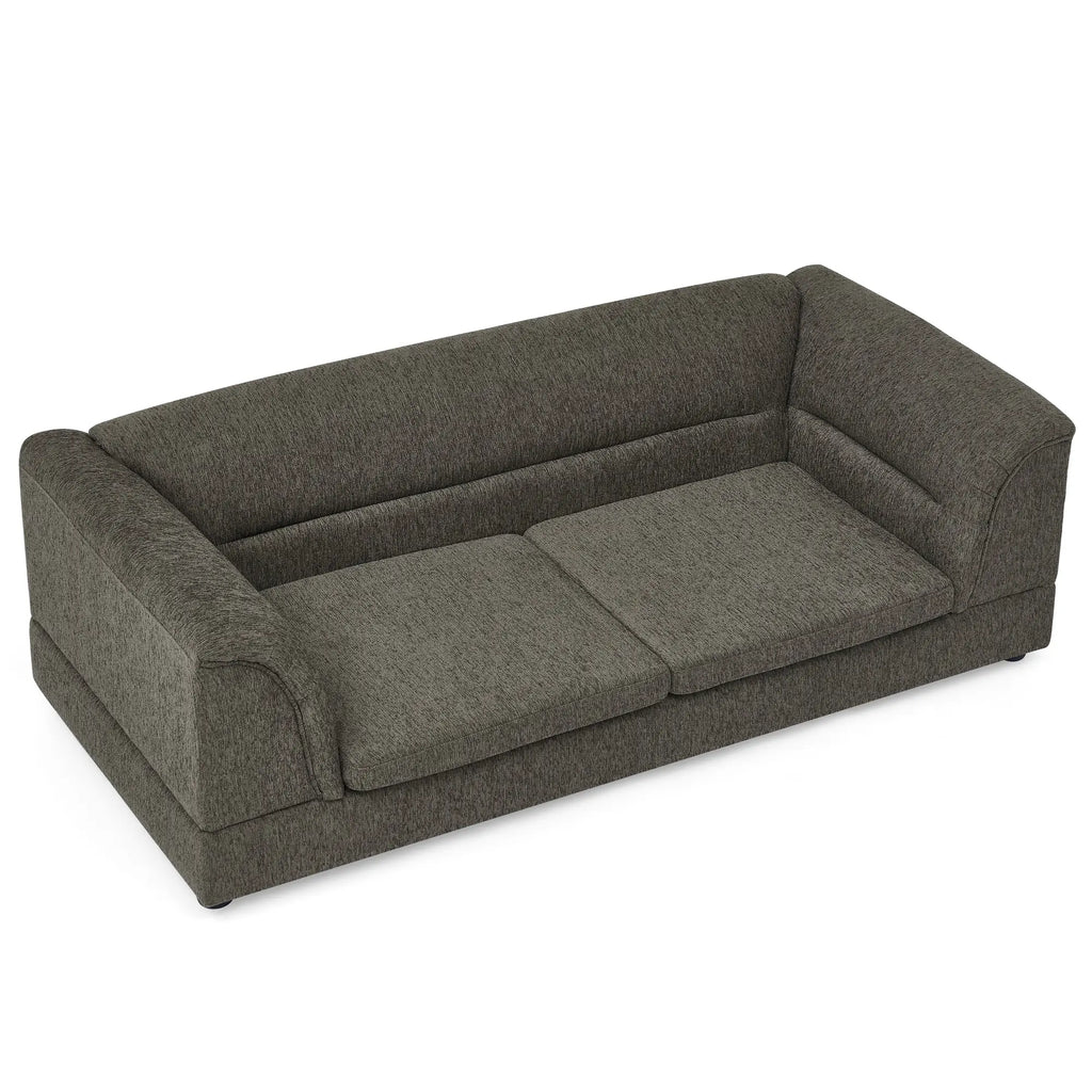 Oversized dark gray dog sofa product view