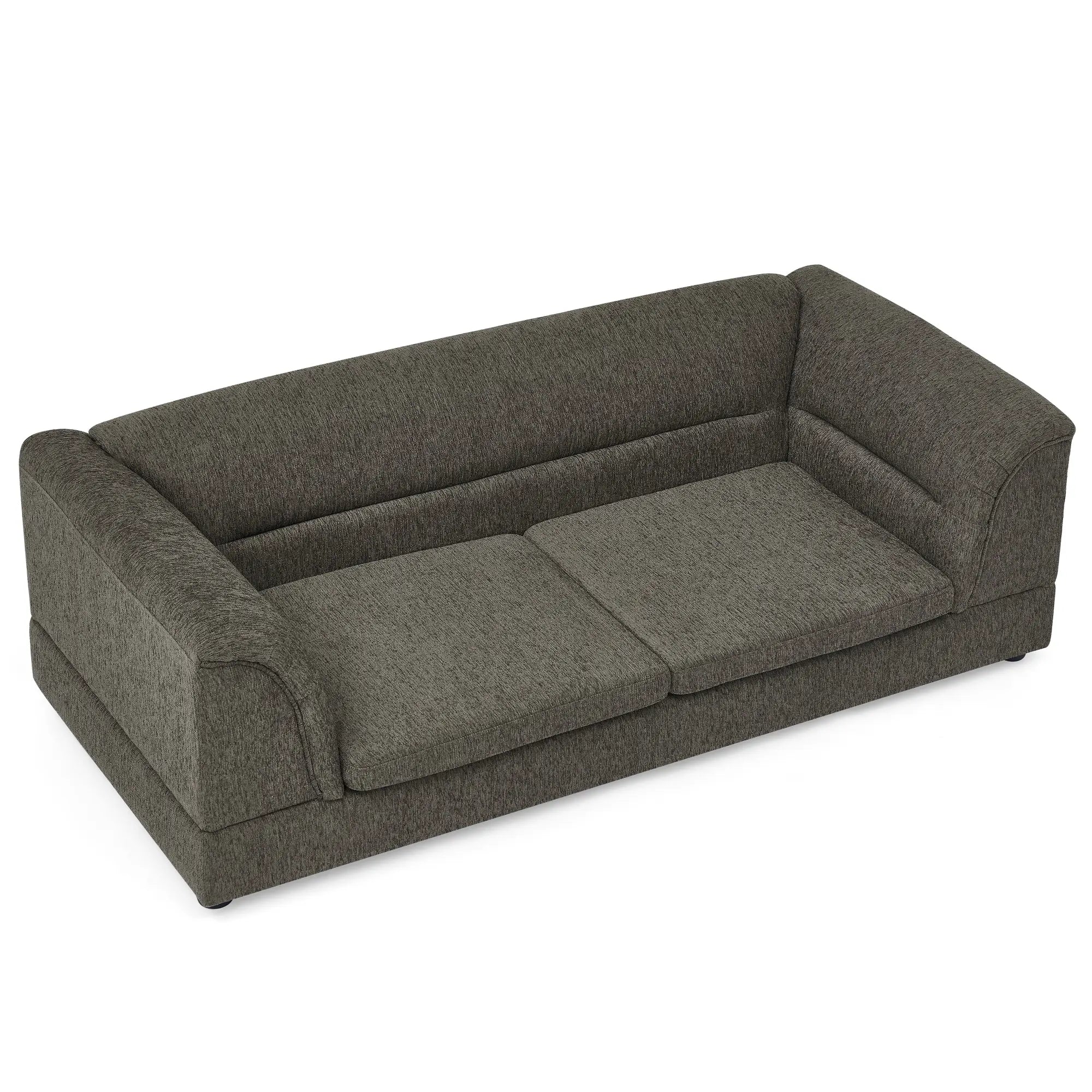 Oversized dark gray dog sofa product view