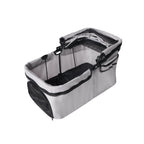 Detachable gray pet stroller carrier with mesh windows
