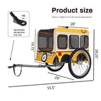 Yellow dog bike trailer product dimensions