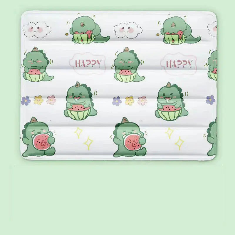 Watermelon dinosaur pattern cooling pet mat