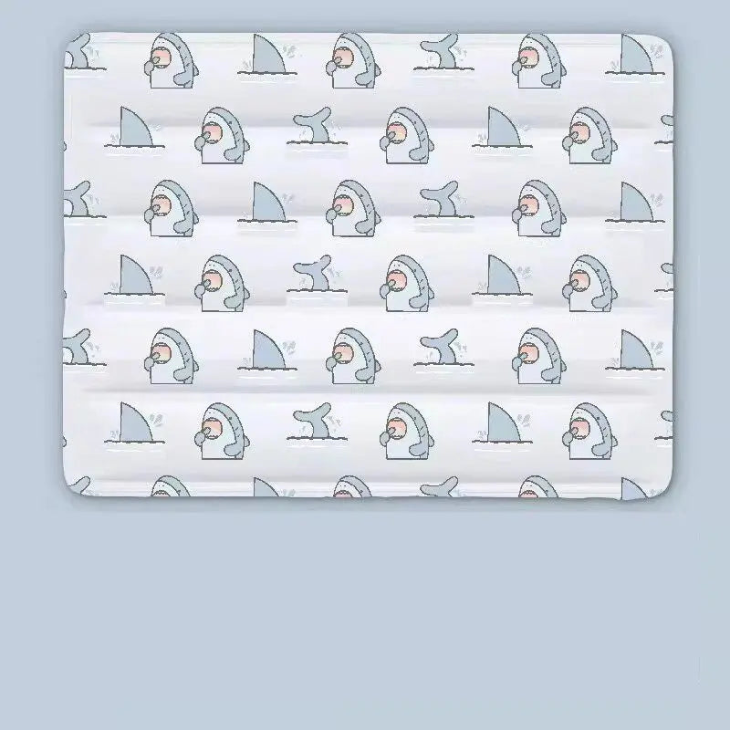 Cute shark pattern cooling pet mat