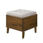 2-in-1 Cat Bed Ottoman with Rubberwood Frame, Walnut - N775P450586B - product view 9