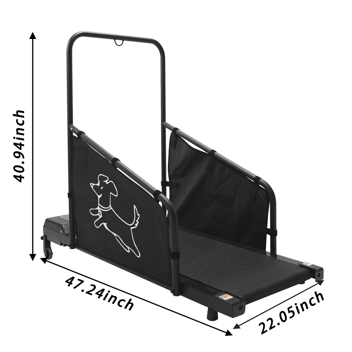 Dog Treadmill with Remote & Non-Slip Belt, Black - W206P305082 - product view 3
