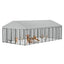 Large Outdoor Dog Kennel with Roof, 18.9 ft - W1820S00025 - main product image