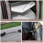 39-Inch Double Pet Carrier with Divider & Cushions, Gray - W2225P173812 - product view 7