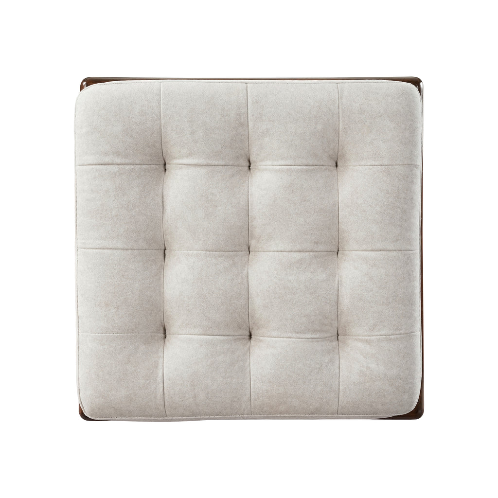 2-in-1 Cat Bed Ottoman with Rubberwood Frame, Walnut - N775P450586B - product view 11