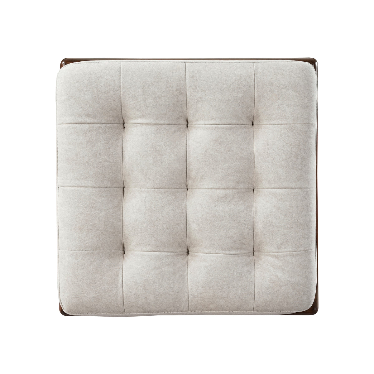 2-in-1 Cat Bed Ottoman with Rubberwood Frame, Walnut - N775P450586B - product view 11
