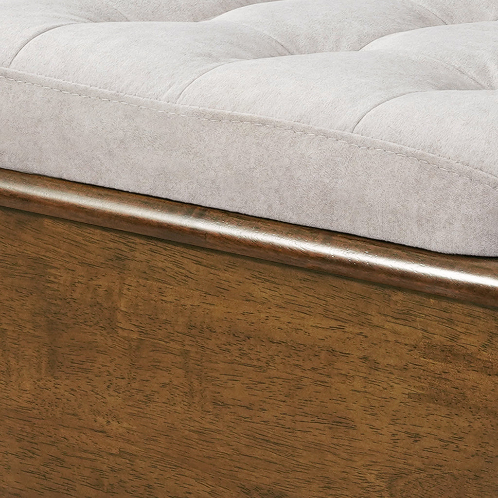 2-in-1 Cat Bed Ottoman with Rubberwood Frame, Walnut - N775P450586B - product view 13