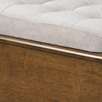2-in-1 Cat Bed Ottoman with Rubberwood Frame, Walnut - N775P450586B - product view 13