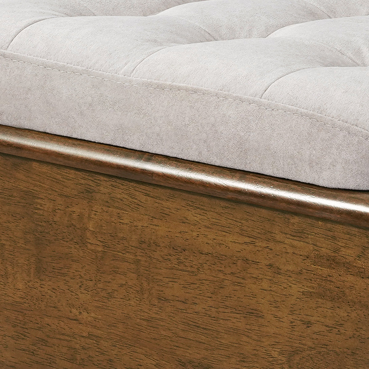 2-in-1 Cat Bed Ottoman with Rubberwood Frame, Walnut - N775P450586B - product view 13
