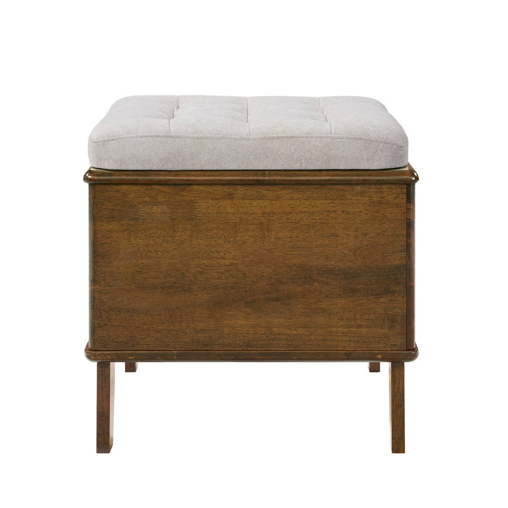2-in-1 Cat Bed Ottoman with Rubberwood Frame, Walnut - N775P450586B - product view 10