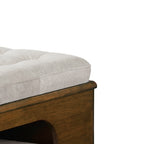 2-in-1 Cat Bed Ottoman with Rubberwood Frame, Walnut - N775P450586B - product view 15