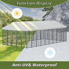 Large Outdoor Dog Kennel with Roof, 18.9 ft - W1820S00025 - product view 3