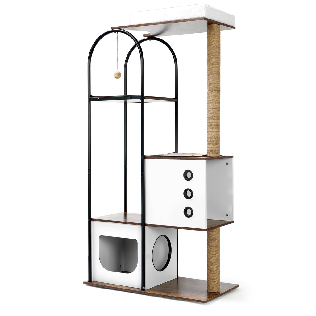 Modern Multi-Level Cat Tree with Dual Condos W1687P181875