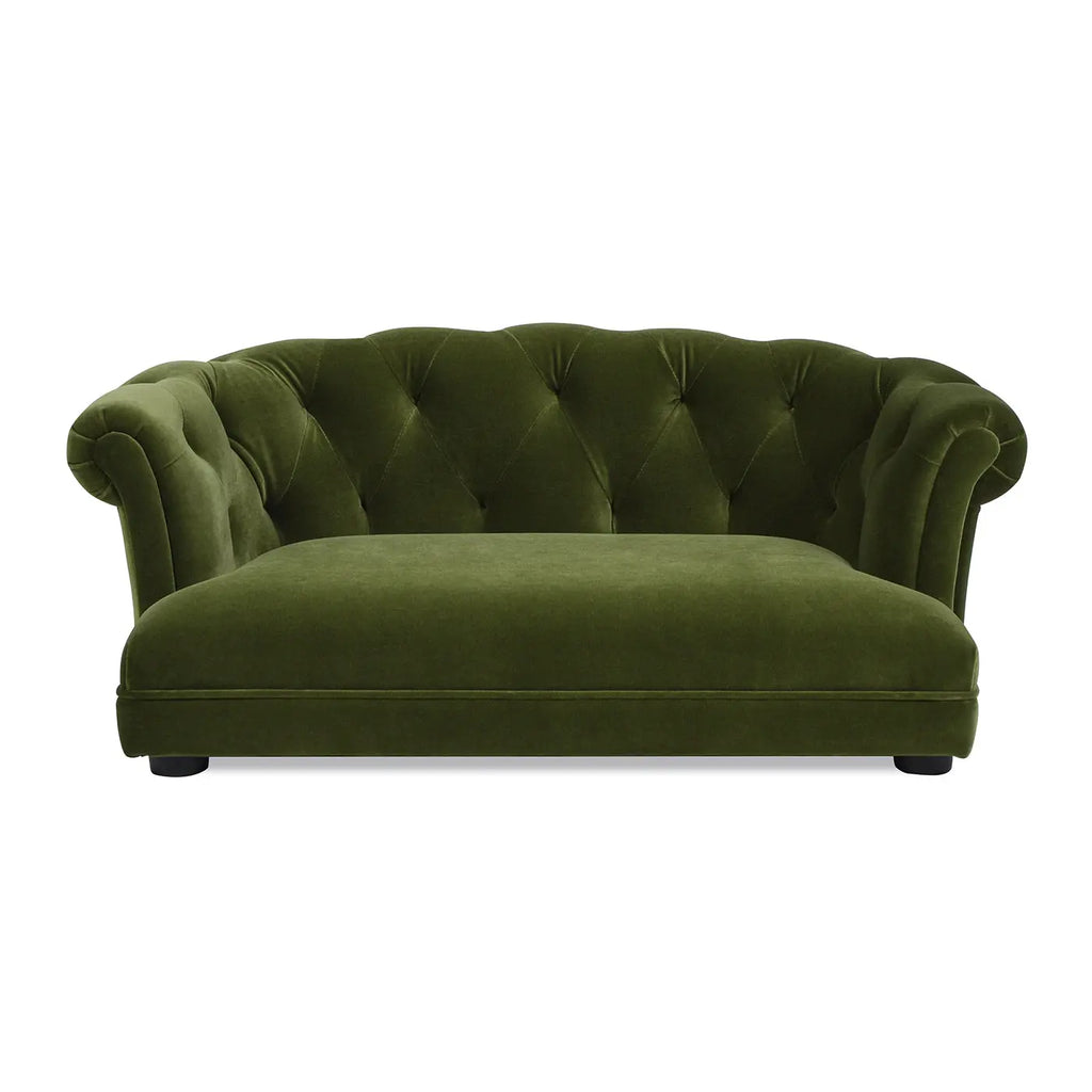 Olive Velvet Chesterfield Dog Sofa Bed detail view 3