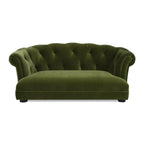 Olive Velvet Chesterfield Dog Sofa Bed detail view 3