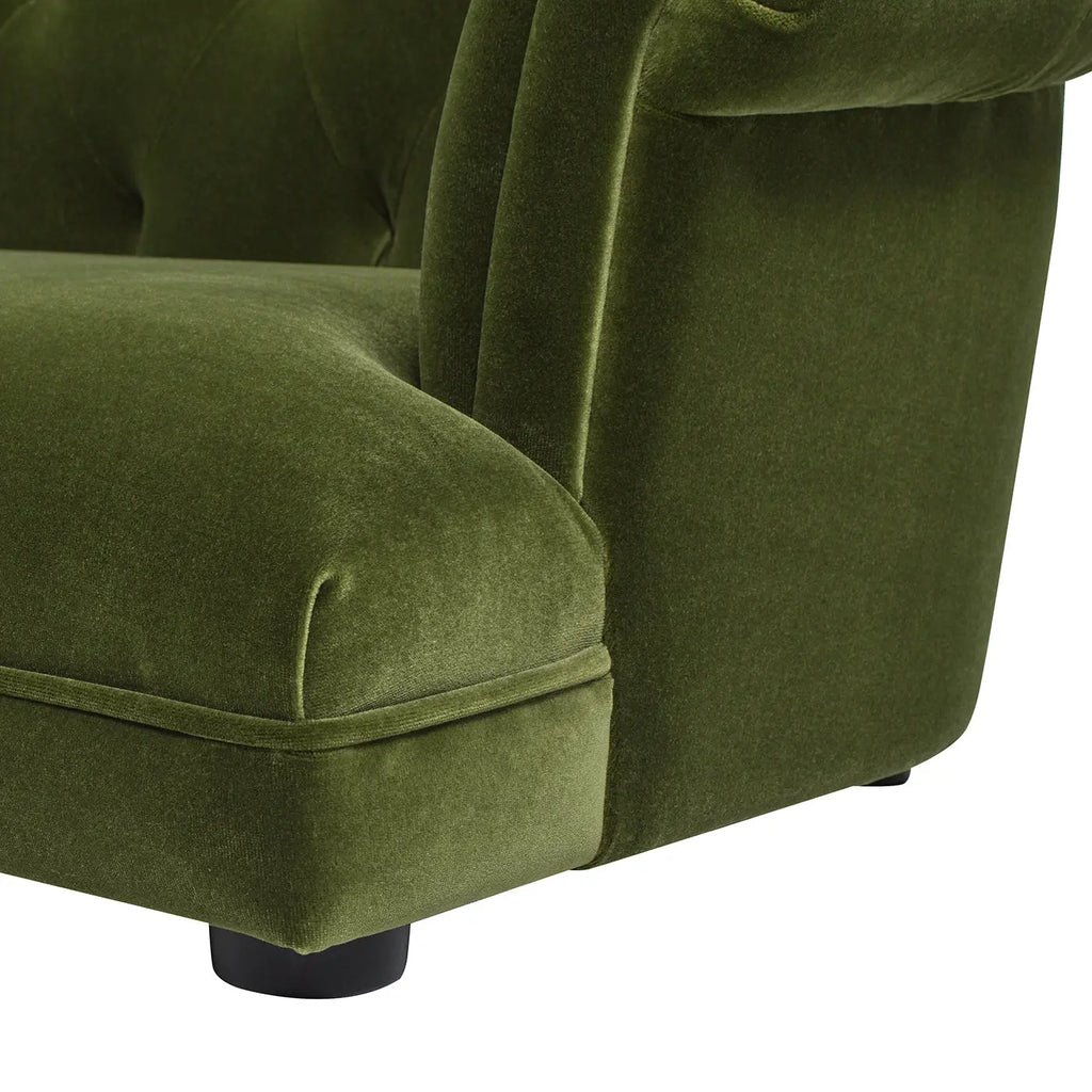 Olive Velvet Chesterfield Dog Sofa Bed detail view 7