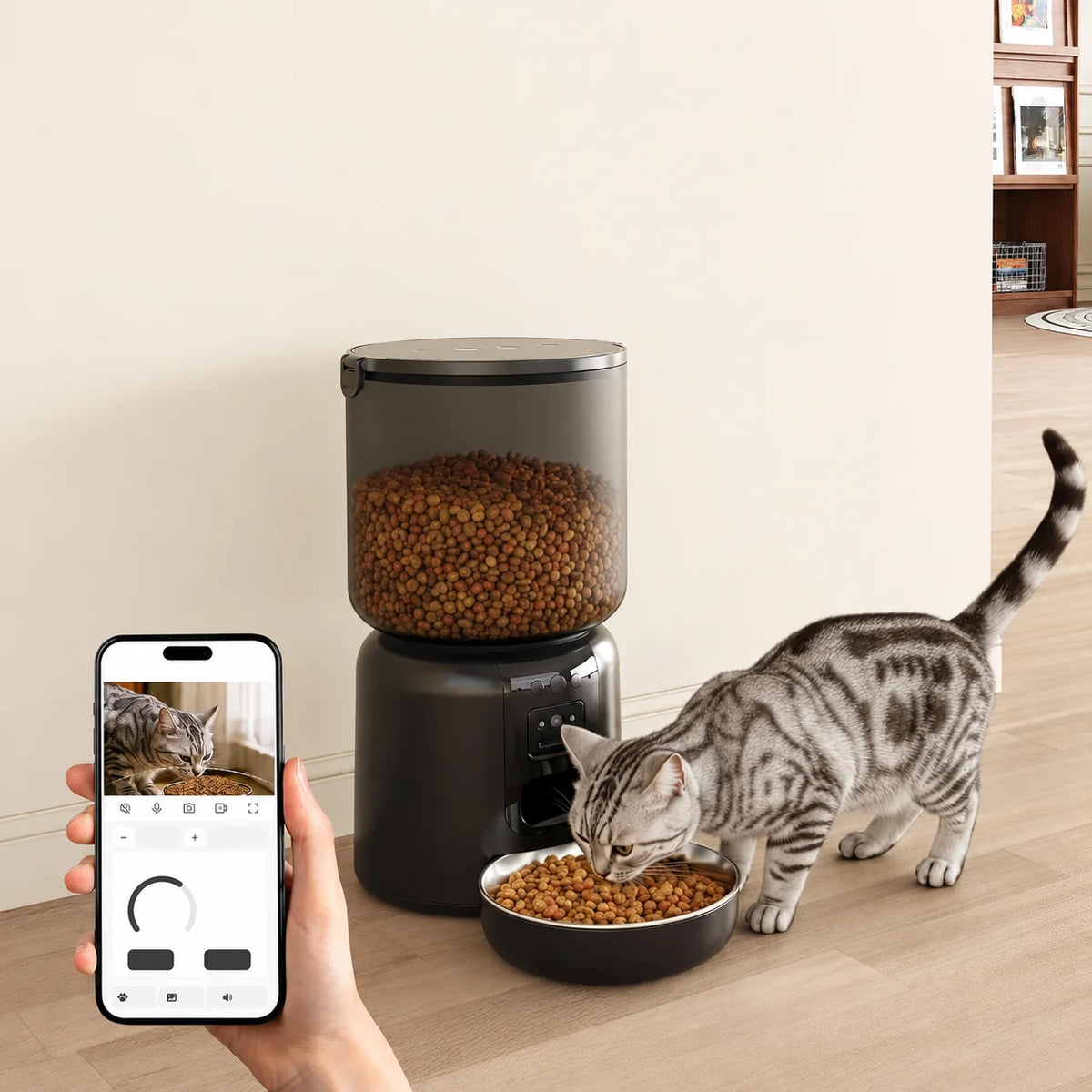 4L WiFi Automatic Pet Feeder with 1080p Camera T6051P603547 Main image