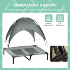 Portable Elevated Dog Bed with UV Canopy detail view 6
