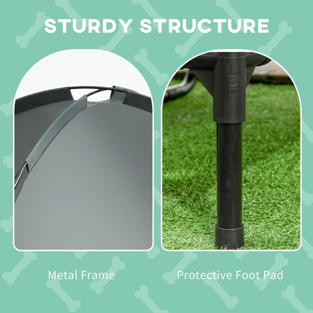 Portable Elevated Dog Bed with UV Canopy detail view 8