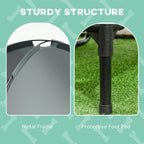 Portable Elevated Dog Bed with UV Canopy detail view 8