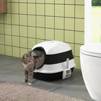Covered Foldable Cat Litter Box with Lid detail view 8