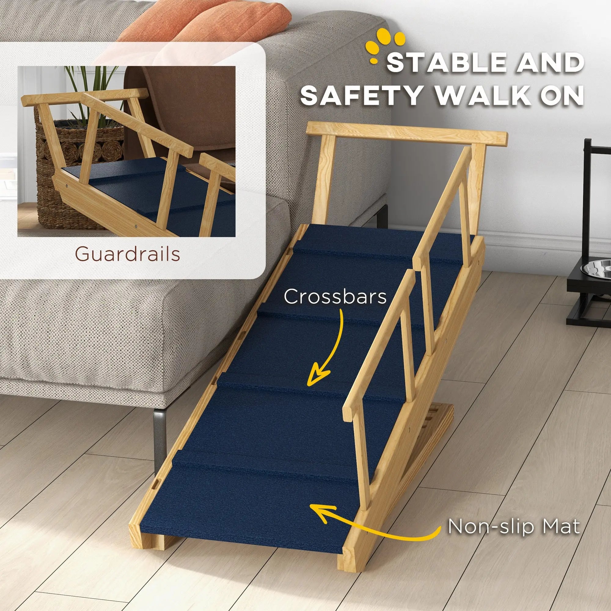 Adjustable Foldable Wooden Dog Ramp W2225P217601 Secondary image