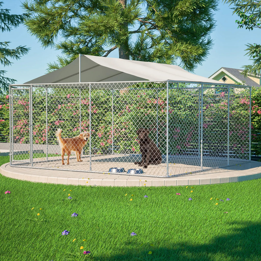 Outdoor Dog Kennel with Waterproof UV Cover product overview