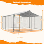 Outdoor Dog Kennel with Waterproof UV Cover detail view 2
