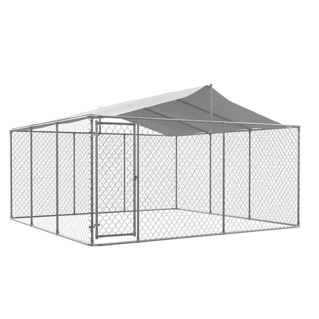 Outdoor Dog Kennel with Waterproof UV Cover detail view 11