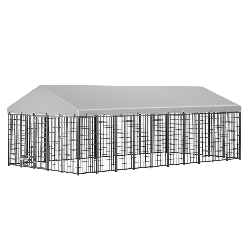 Large Outdoor Dog Kennel with Roof, 18.9 ft - W1820S00025 - product view 9