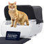 Automatic self-cleaning cat litter box with wide opening